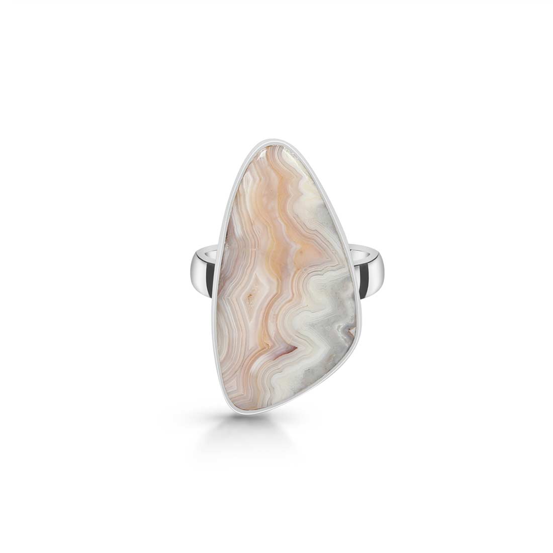 Crazy Lace Agate Adjustable Ring-(CLA-R-30.)